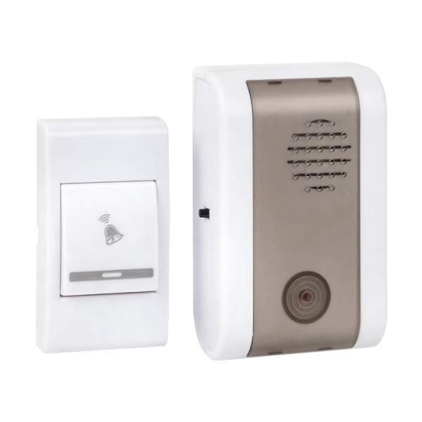 Звонок беспр, на батарейках 003 (бел,-сер, 36 мелод, с индик, 2х1,5В АA дист, 80м) Basic EKF