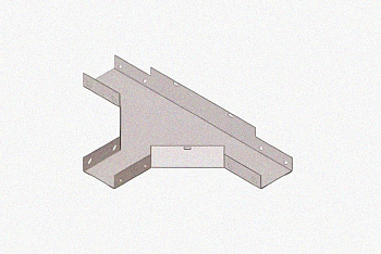 Лоток тройниковый замковый перфорированный ОТЗ 200х110 УТ1,5, горячее цинкование, S1,5