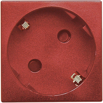 Donel Розетка 2К+З нем.ст., 45 гр., с з/ш, крас. матовая (45х45мм), серия (тип) DF6