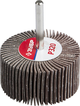 D 60x30 мм, P320, круг шлифовальный лепестковый ЗУБР D 60x30 мм, P320, круг шлифовальный лепестковый ЗУБР