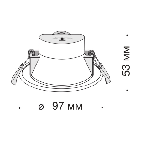 Встраиваемый светильник 7Вт 2800-6000K Белый IP20 Stockton DL015-6-L7W Technical