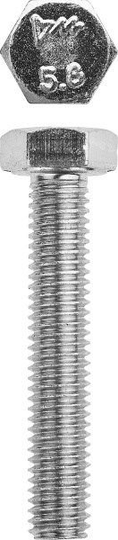 Болт ГОСТ 7798-70, M8 x 50 мм, 5 кг, кл. пр. 5.8, оцинкованный, ЗУБР Болт ГОСТ 7798-70, M8 x 50 мм, 5 кг, кл. пр. 5.8, оцинкованный, ЗУБР