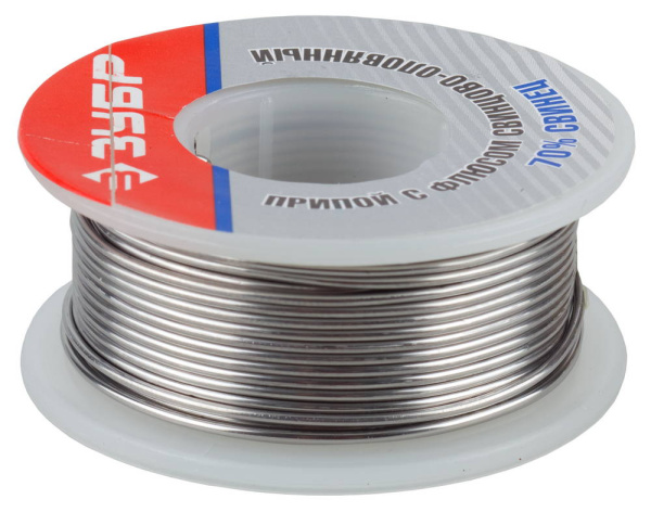 Припой оловянно-свинцовый, 30% Sn / 70% Pb, 100гр ЗУБР