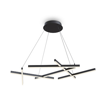 Подвесной светильник 6*LED 80Вт Черный IP20 Line MOD016PL-L80BK Maytoni