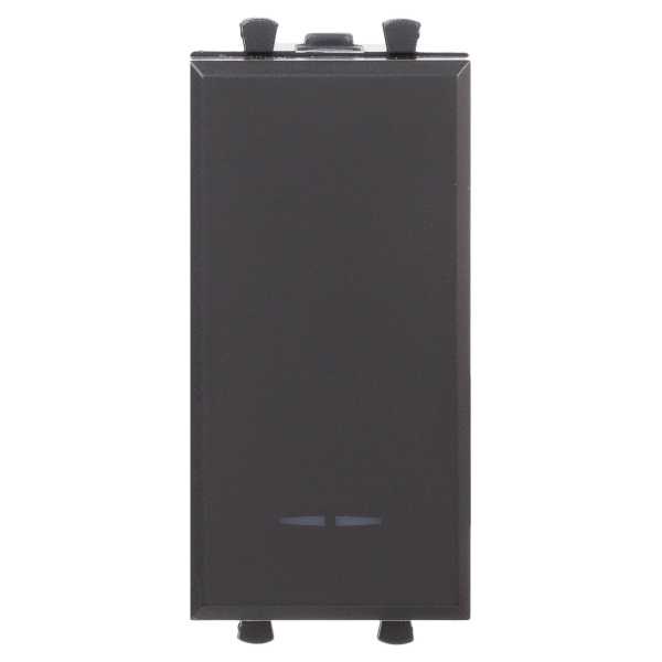 Кнопка модульная, "Avanti", "Черный матовый", 1 модуль DKC