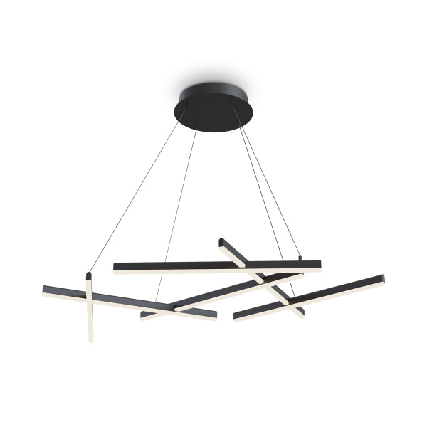 Подвесной светильник 6*LED 80Вт Черный IP20 Line MOD016PL-L80BK Maytoni