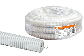 Труба гофрированная ПВХ d 16 с зондом (50 м) легкая TDM