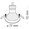 Встраиваемый светильник 1*GU10 50Вт Хром IP20 Metal Modern DL009-2-01-CH Technical
