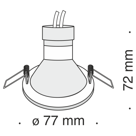 Встраиваемый светильник 1*GU10 50Вт Хром IP20 Metal Modern DL009-2-01-CH Technical