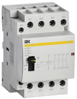 Контактор модульный с ручным управлением КМ63-40МР AC KARAT IEK