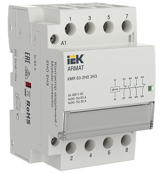 Контактор модульный KMR 63А 230В AC 2НО 2НЗ ARMAT IEK