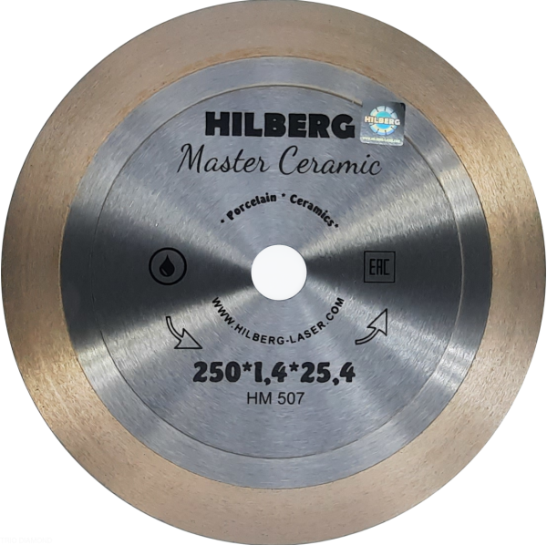 Диск алмазный отрезной 250*25,4 Master Сeramic HM507 Hilberg