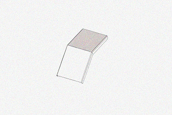 Крышка лотка КЛС 250х80-45 УТ1,5 для поворота трассы вниз на 45, оцинкованный лист S1,5