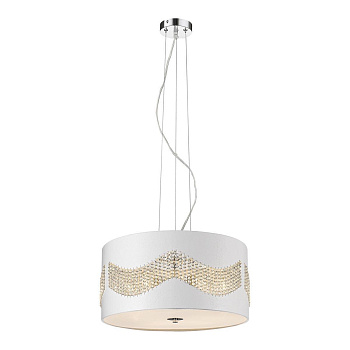 Люстра подвесная Хром/Белый E27 6*40Вт WE394.06.003 WERTMARK