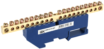 Шина N "ноль" на DIN-изоляторе ШНИ-6х9-20-Д-С IEK