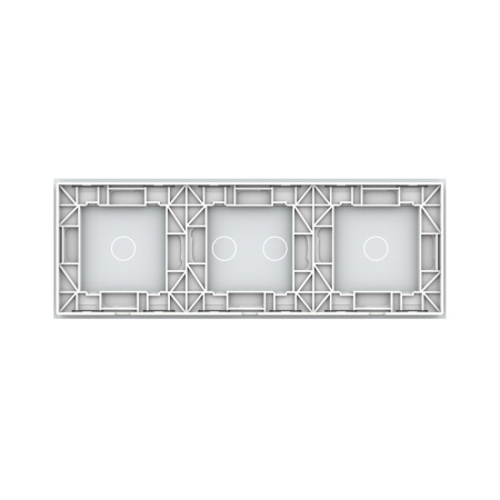 Панель тройная: 1 выключатель + 2 выключателя + 1 выключатель Белая Livolo