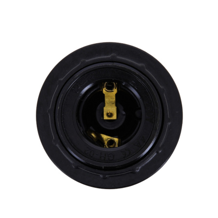 Патрон карболитовый с кольцом Е27 черн, без наклейки PROxima EKF