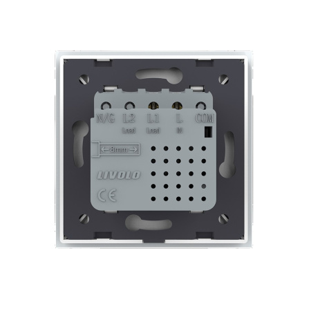 Одноклавишный сенсорный выключатель Module, цвет белый Livolo