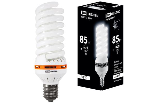 Лампа энергосберегающая КЛЛ-FS-85 Вт-2700 К–Е40 (85х265 мм) TDM Лампа энергосберегающая КЛЛ-FS-85 Вт-2700 К–Е40 (85х265 мм) TDM