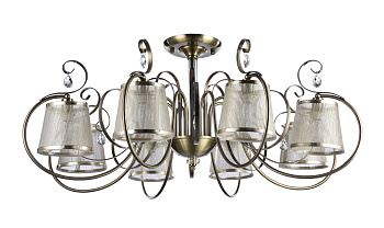 Потолочный светильник 8*E14 40Вт Бронза IP20 Simone FR2020-CL-08-BZ Freya