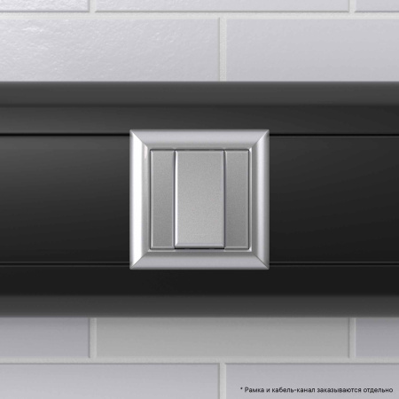 Выключатель модульный "Avanti", "Закаленная сталь", 1 модуль DKC