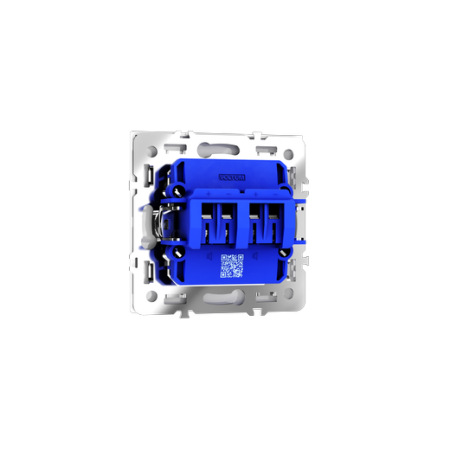 Розетка акустическая встраиваемая Voltum S70 4-местная, (белый глянцевый)