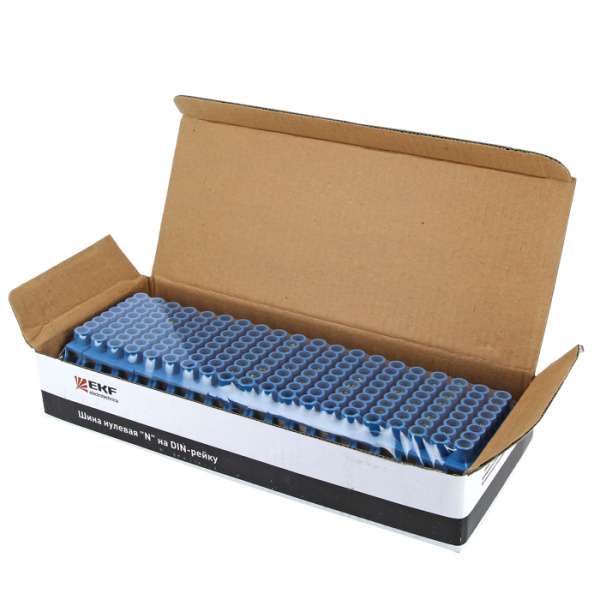 Шина "0" N (6х9мм) 6 отверстий латунь синий нейлоновый корпус комбинированный PROxima EKF