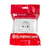 Валенсия Розетка 1-местная б/з 10А белая с защ, штор, EKF
