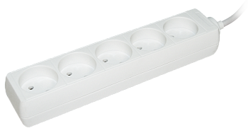Удлинитель У5 5 мест 2P/3м 2х0,75мм2 10А/250В IEK