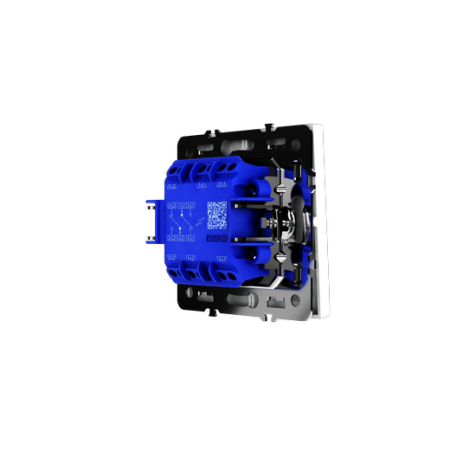 Проходной переключатель встраиваемый Voltum S70 двухклавишный 10А, (белый матовый)