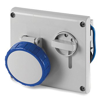 Розетка панельная с механической блокировкой и верхним расположением разъема IP67 16А 2P+E 230В DKC