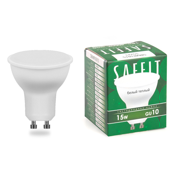 Лампа светодиодная SAFFIT SBMR1615 MR16 GU10 15W 2700K Лампа светодиодная SAFFIT SBMR1615 MR16 GU10 15W 2700K