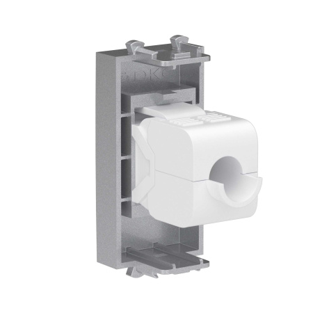 Компьютерная розетка RJ-45 без шторки модульная, кат.5е, "Avanti", "Закаленная сталь", 1 модуль DKC