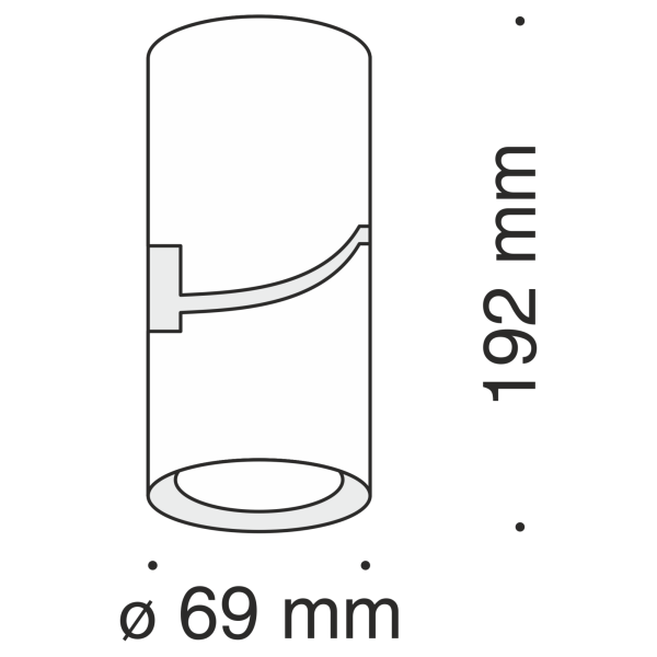 Потолочный светильник 10Вт 3000K Белый IP20 Tube C019CW-01W Technical
