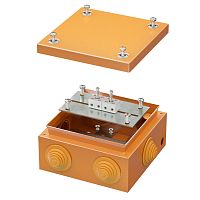 Коробка стальная FS с кабельными вводами и клеммниками, IP55, 150х150х80 мм, 4р, 450V, 6A, 4 мм2 DKC