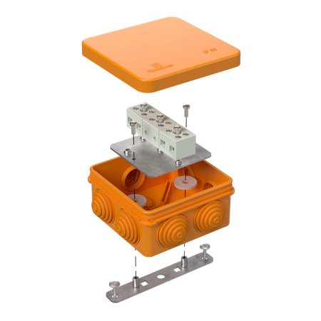 Коробка огнестойкая для о/п 40-0210-FR6.0-6 Е15-Е120 80х80х40 RAL2004 Промрукав (44 шт/уп)
