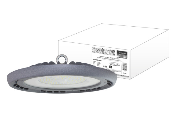 Светильник ДСП-03-200 UFO ECO 200 Вт, 20 000 лм, 6500 К, 220-240 В, IP65, Народный