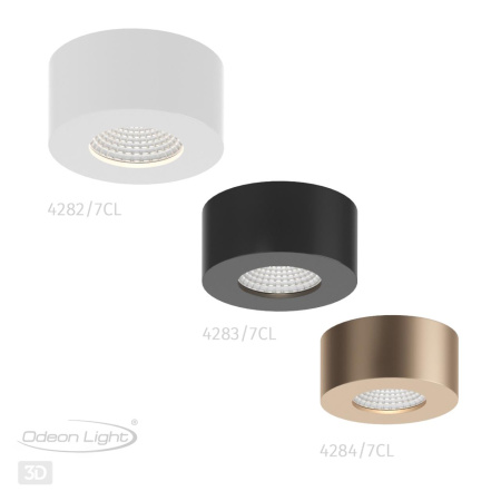Потолочный св-к IP20 LED 7W 791Лм 3000K BENE белый/металл ODEON LIGHT