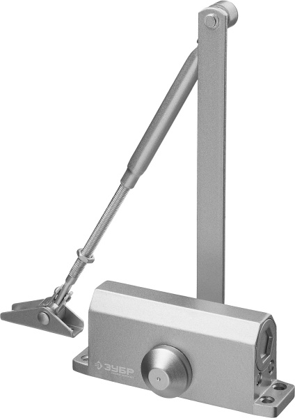 Доводчик дверной для дверей массой до 40 кг, цвет серебро ЗУБР