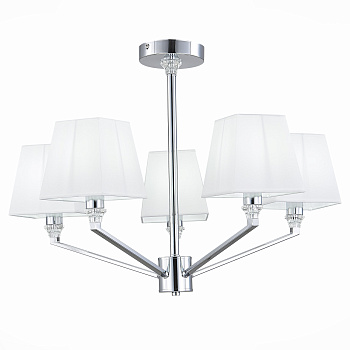 Люстра потолочная Хром/Белый E14 5*40Вт SLE107602-05 EVOLUCE