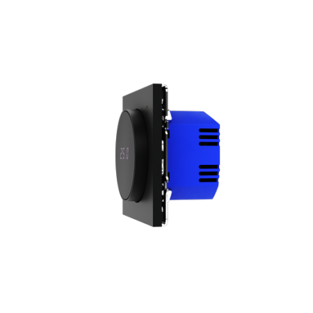 Терморегулятор электронный Voltum S70 с индикацией и датчиком, для теплого пола, (черный матовый)
