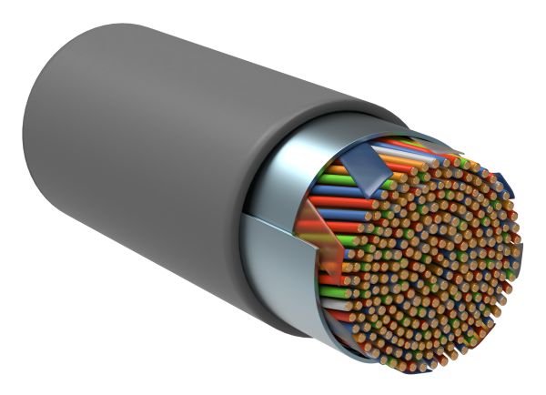 ITK Витая пара F/UTP кат.5E 25х2х24AWG solid LSZH нг(А)-HF серый (500м)