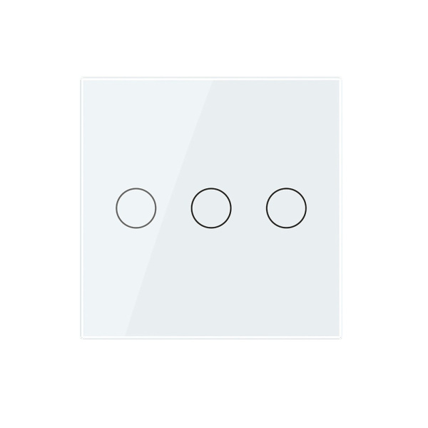 Сенсорный выключатель Livolo 3 клавиши 1 пост Белый UK стандарт VL-B603-3WG