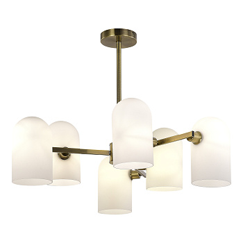 Люстра потолочная Бронза/Молочно-белый E14 6*40Вт SLE1047-302-06 EVOLUCE