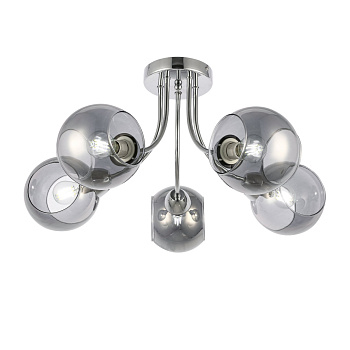 Люстра потолочная Хром/Дымчатый E14 5*40Вт SLE102102-05 EVOLUCE