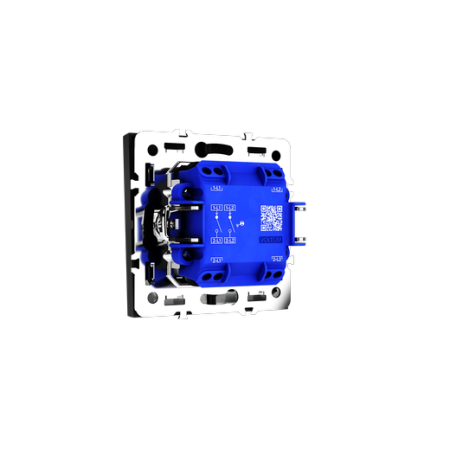 Выключатель встраиваемый Voltum S70 двухклавишный с подсветкой 10А, (черный матовый)