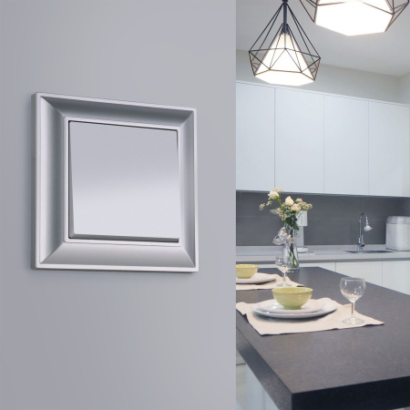 Встраиваемые механизмы Выключатель СУ 1-кл. 10А серебряный IP20 Werkel