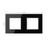 Рамка для розетки двойная Черная Livolo