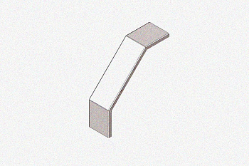 Крышка лотка замкового КЛСЗ 200х85-90 УХЛ1 для поворота трассы вниз на 90, горячее цинкование, S1,0