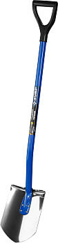 Лопата "Артель-НС" штыковая из нержавеющей стали, эргономичный стальной черенок, с рукояткой, Профессионал ЗУБР